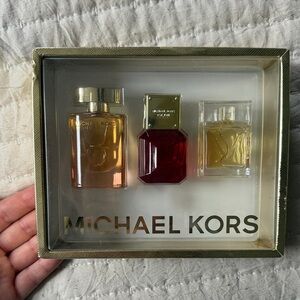 Michael Kors Mini Perfume Set in Gold, Amber & Deep Red